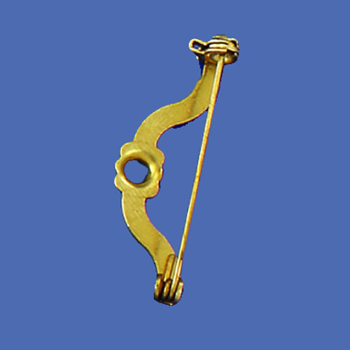 Brass curved safety pin