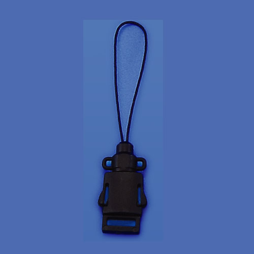 Cell phone strap with plastic buckle