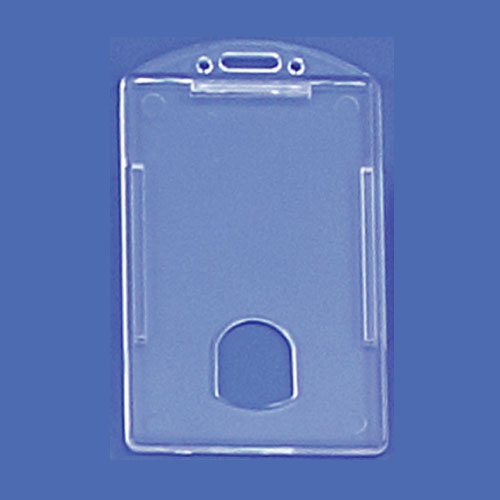 Clear open faced badge card holder