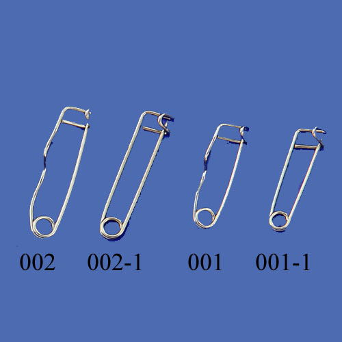 Crimp safety pins