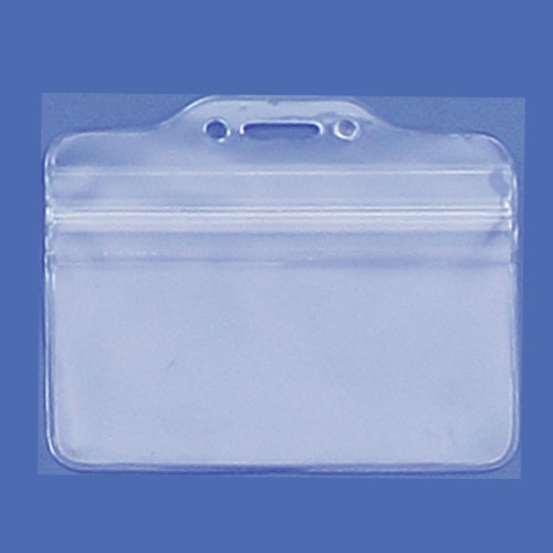 Resealable Clear Vinyl badge Holder (Horizontal)