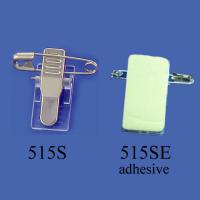Self-adhesive metal clip pin fastener