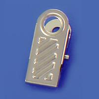 Standard ribbed 1-hole badge clip