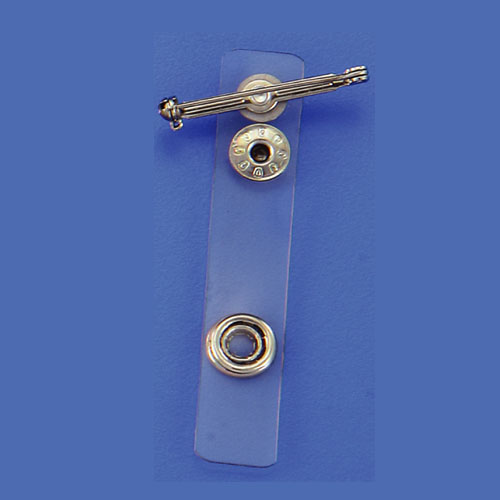 steel safety pin with vinyl button strap